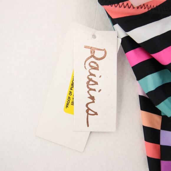 Raisins Tankini Swim Top Rainbow Stripe VNeck Racerback Padded Size Small NWT - Picture 6 of 11